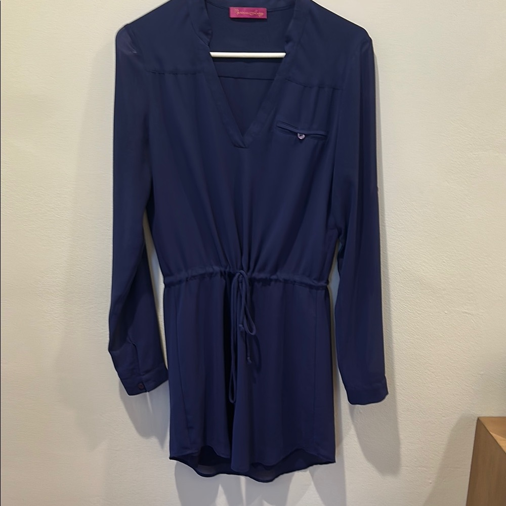 Navy Blue Long Sleeve Tunic